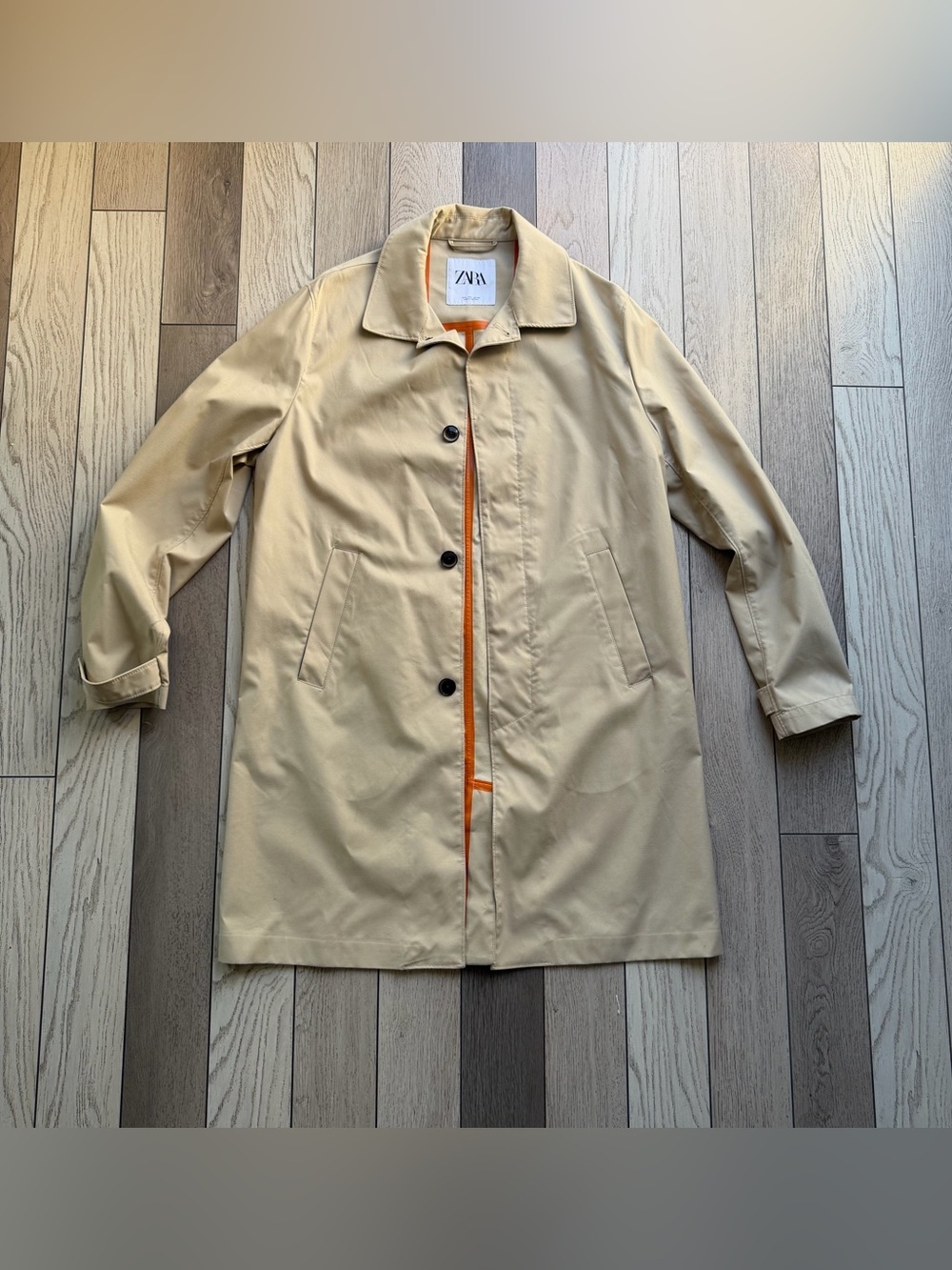 Zara men’s tan coat size L